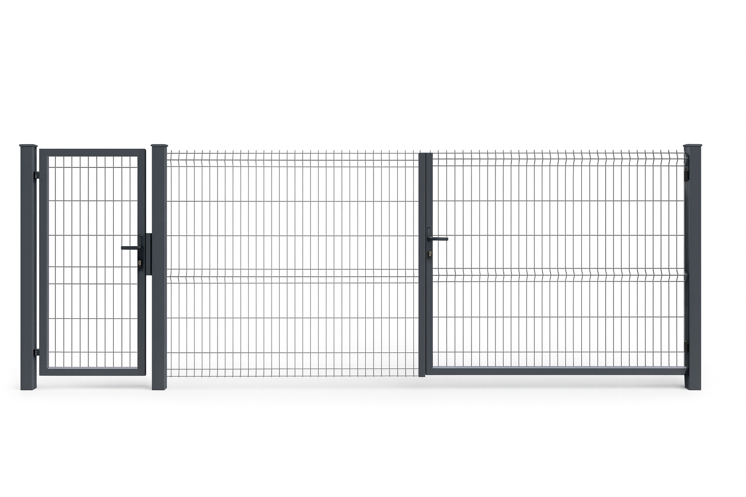 Ogrodzenie panelowe z bramą i furtką